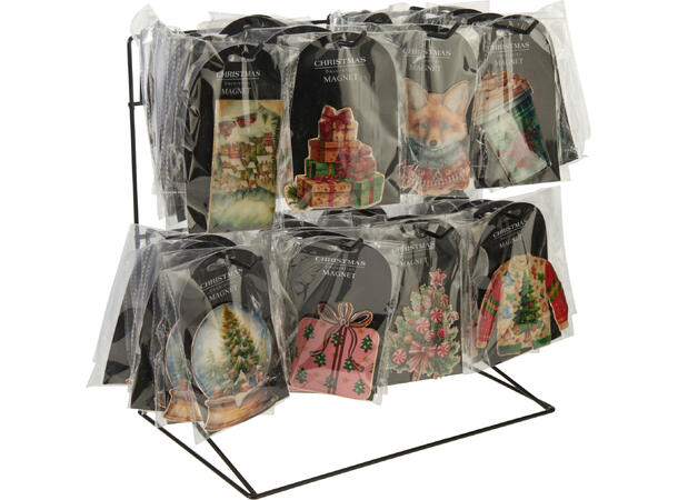 Magnet Metall julefigurer 10cm 8ass Display 72stk 