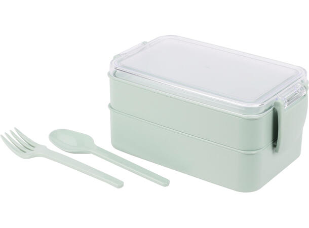 Matboks 18x10x9cm PP materiale 4ass Forpk 12stk 400ml+500ml og bestikk 
