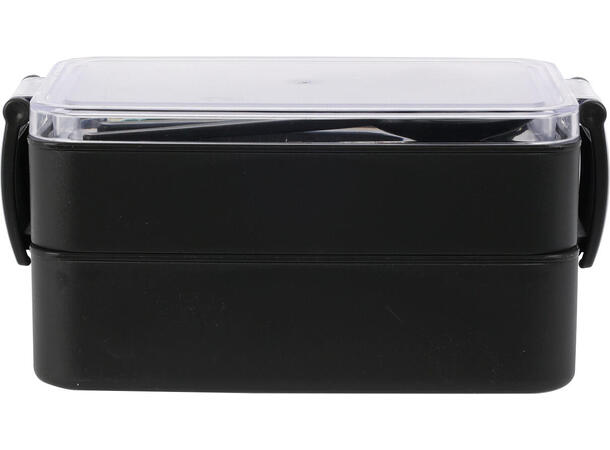 Matboks 18x10x9cm PP materiale 4ass Forpk 12stk 400ml+500ml og bestikk 