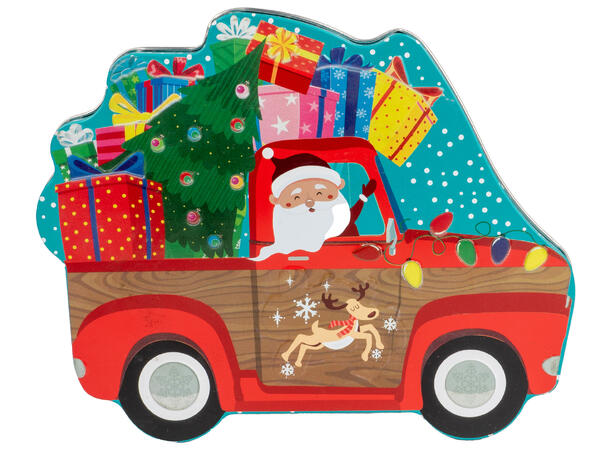 Metallboks Jul Bil og Campingvogn 2ass Bil 19x16x5cm Campingvign 19x16x5cm 