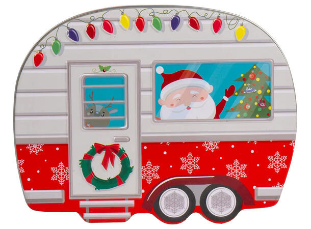 Metallboks Jul Bil og Campingvogn 2ass Bil 19x16x5cm Campingvign 19x16x5cm 