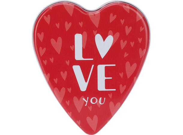 Metallboks hjerte 9,5x11x2cm 3ass Display 24stk 