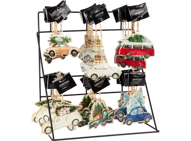 Metallfigur biler ca.10cm 6ass Display 72stk 