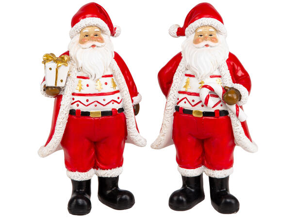 Nisse rød m/hvit skjegg 16,5cm 2ass 