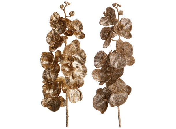 Orkidé gull/champagne m/glitter 98cm 2as 