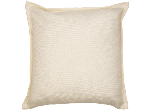 Putetrekk vevd ensfarget krem 45x45cm 