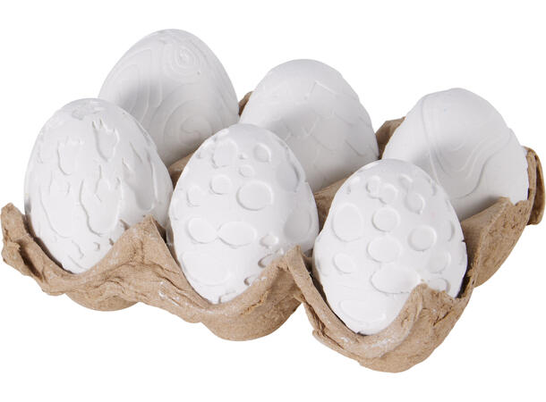 Påskeegg male selv 5x4cm inkl maling Gips 