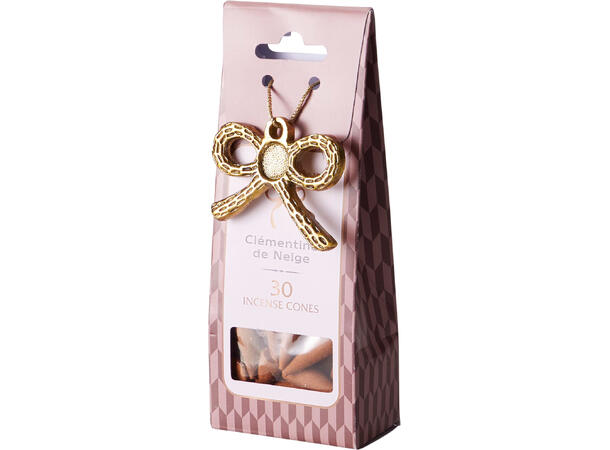 Røkelseskjegler 30stk m/holder 4ass Display 32stk Burgunder Rosa Lilla Hvit 