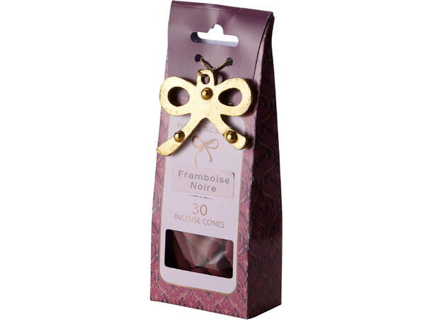 Røkelseskjegler 30stk m/holder 4ass Display 32stk Burgunder Rosa Lilla Hvit 