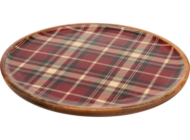 Serveringsfat rød gull mango tre 30cm Forpk 12stk 