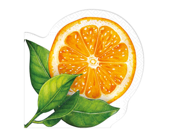 Serviett formet som appelsin Lunsjserviett 10 stk 3-lags 32x32cm 