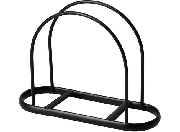 Serviettholder sort metall 15x5,5x11,5cm 