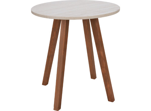 Sidebord MDF/Furu m/marmordekor 40x43cm 