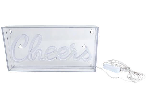Skilt LED lys Cheers PVC 30x4,5x15cm 