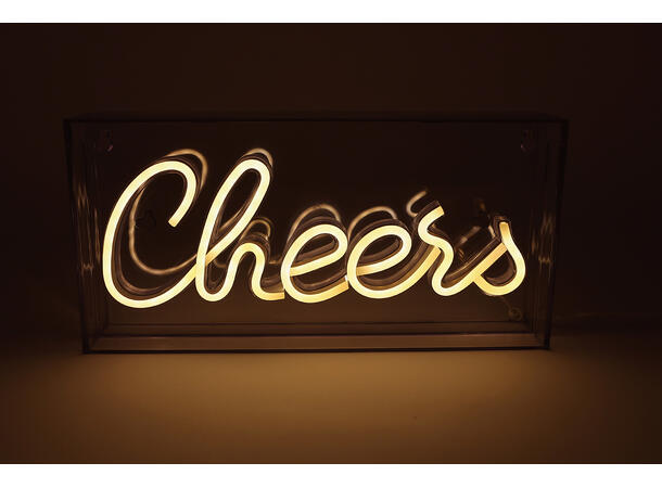 Skilt LED lys Cheers PVC 30x4,5x15cm 