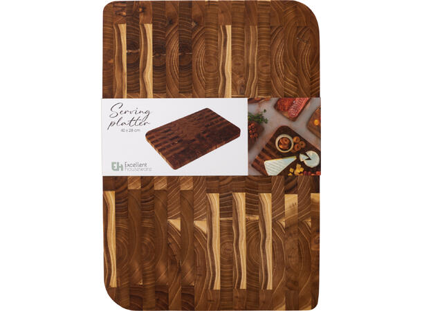 Skjærefjøl brun teak 40x28cm Vekt: 1890gram 