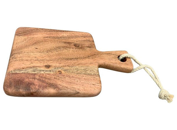 Skjærefjøl lys mangotre m/tau 19x12cm 