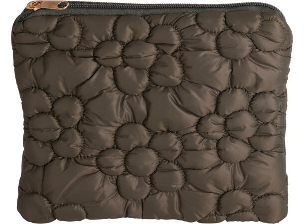 Sminkeveske grønn m/glidelås 21x16,5cm Utside:100% nylon Innside 100% Polyester 