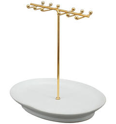 Smykkeholder hvit porselen 21x15x20cm Forpk 2stk