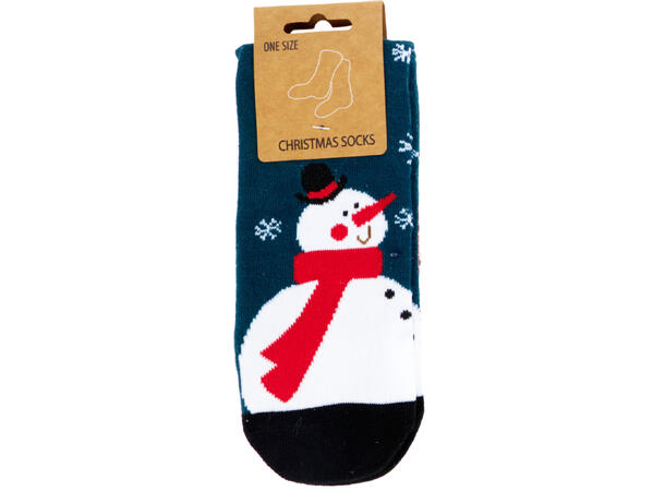 Sokk julemotiv 35x8cm 8ass design Display:48 par 100% Polyester One size 