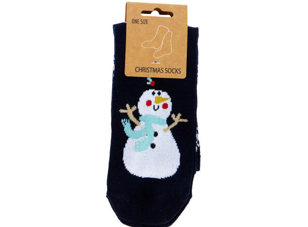 Sokk julemotiv 35x8cm 8ass design Display:48 par 100% Polyester One size 