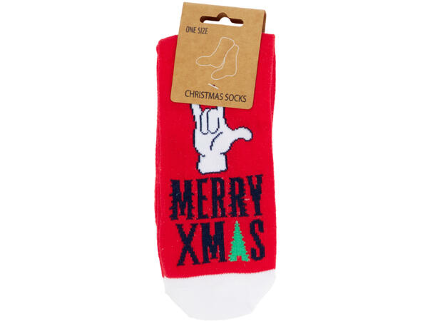 Sokk julemotiv ass farger 8ass design Display med 48stk 100% Polyester 