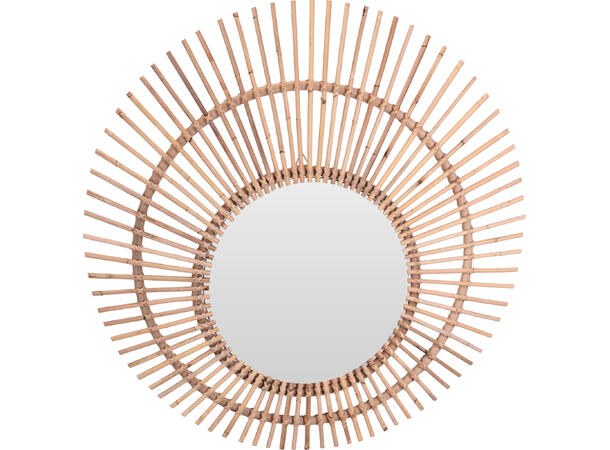 Speil solformet bambus d:90cm Forpk 2stk 