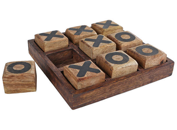 Spill Tic Tac Toe mangotre 13x13x3,5cm 