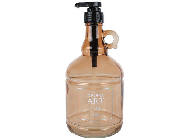 Såpepumpe til 1500ml brun glass 12x24cm 