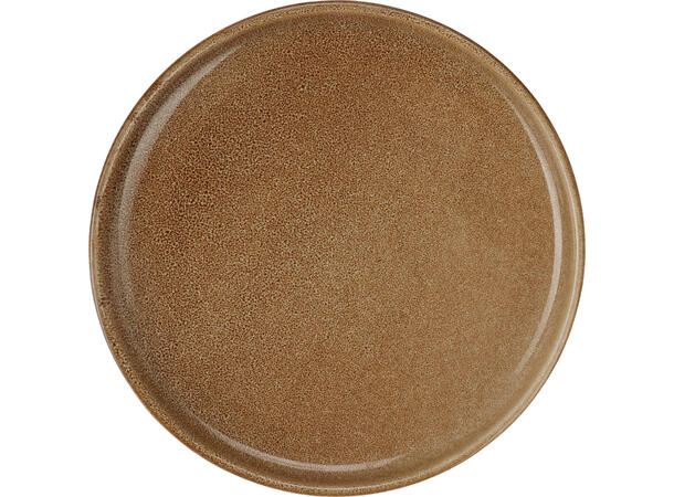 Tallerken brunbeige keramikk 21cm 