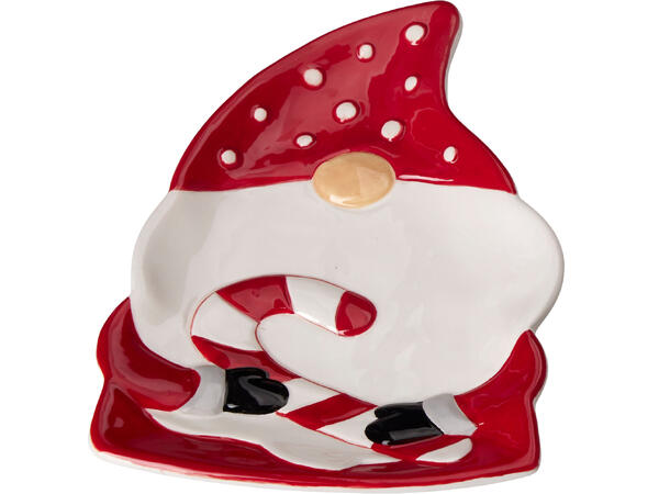 Tallerken nisse keramikk 21x16,5cm 3ass Vekt:200gram 