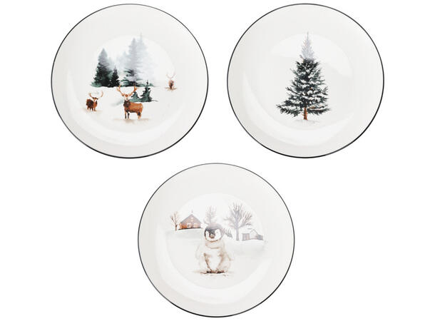 Tallerken porselen Vinterland 27cm 3ass Vekt:750gram 