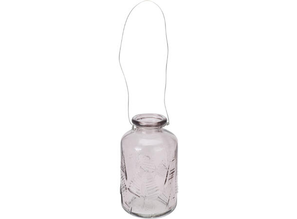 Vase med metallhank 5,5x10cm 3ass 