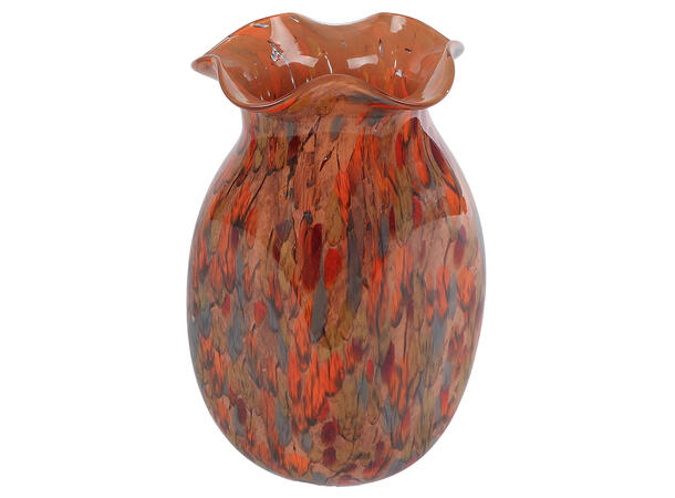 Vase multifarget amber glass 16x16x25cm 