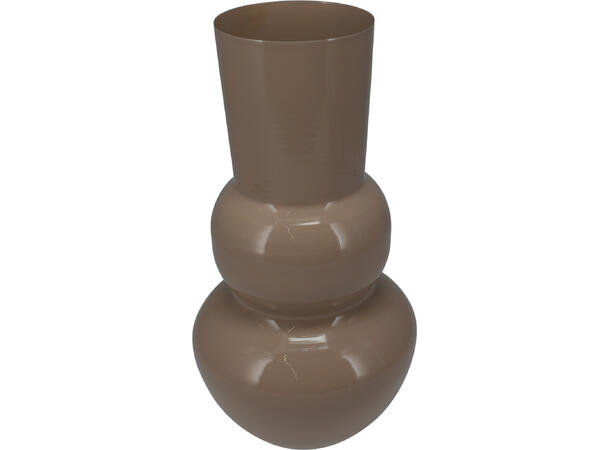 Vase shiny sandfarget metall 16x30cm Vekt:550gram 