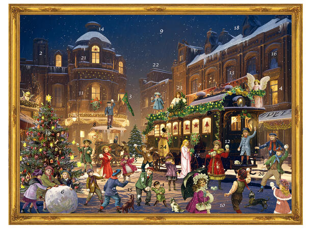 Adventskalender Jul på stasjon 27x36,5cm 