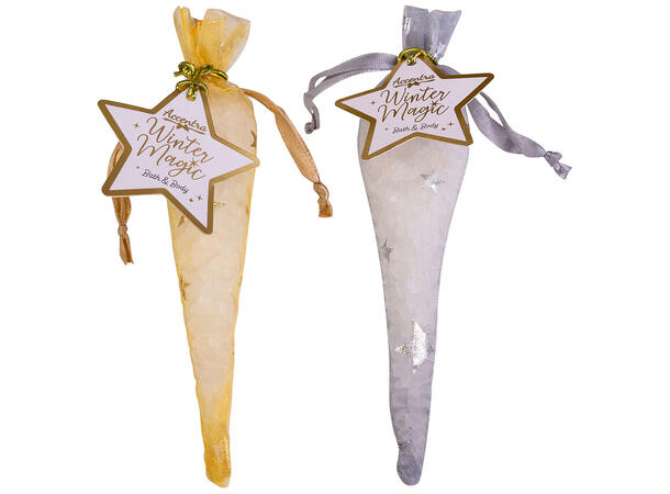 Badesalt Winter Magic i pose 40g 2ass Kokosnøtt Vegansk. Produsert i Tyskland 
