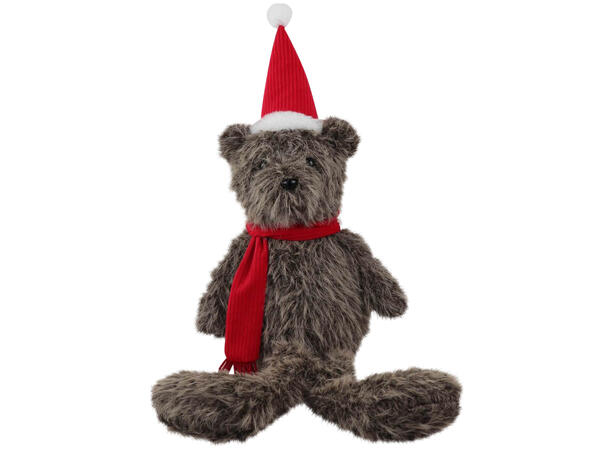 Bamse sittende brun pels 22x15x66cm 