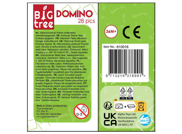 Big Tree Domino FSC 28 deler 15,5x9x4cm 