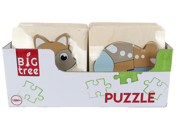 Big Tree Puzzle 5 deler FSC 15x15cm 3ass 
