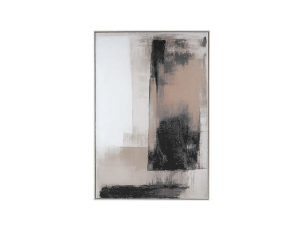 Bilde abstrakt beige/sort 60x90x3cm 