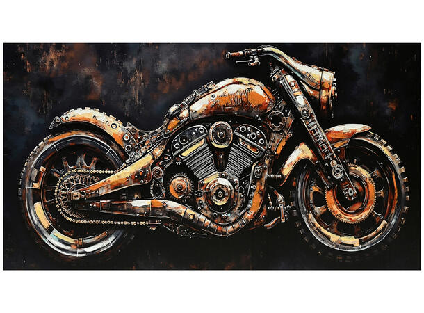 Bilde lerretstrykk motorsykkel 50x100cm Shiny foliert fototrykk 