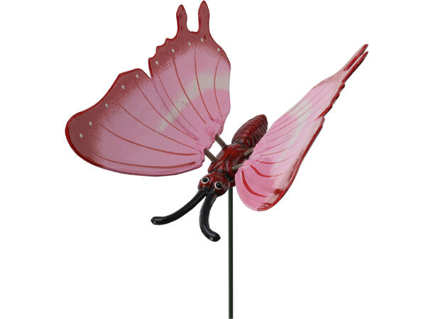 Blomsterpinne sommerfugl 15x17x66cm 6ass 
