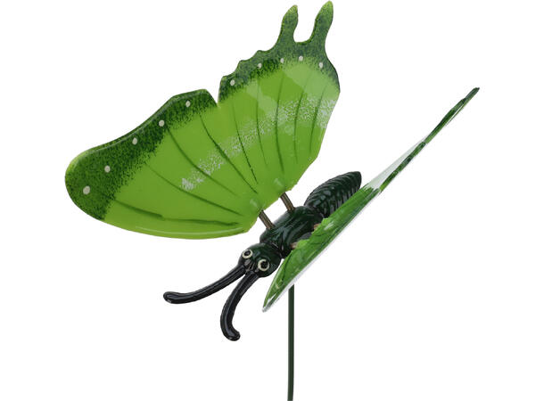 Blomsterpinne sommerfugl 15x17x66cm Forpk 36stk 6ass 
