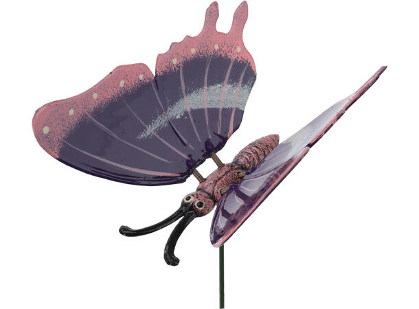 Blomsterpinne sommerfugl 15x17x66cm 