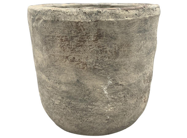 Blomsterpotte beige sement 16x14cm 