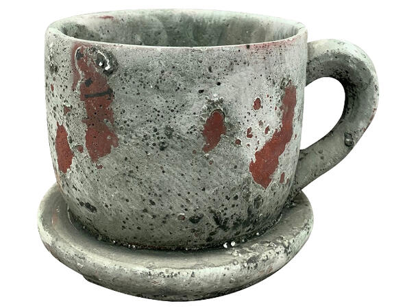 Blomsterpotte grå sement 16x13x10,5 Forpk 12stk 