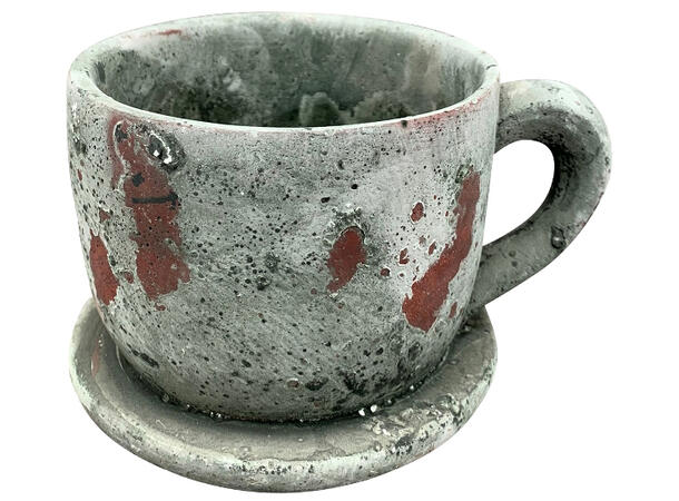 Blomsterpotte grå sement 16x13x10,5 Forpk 12stk 