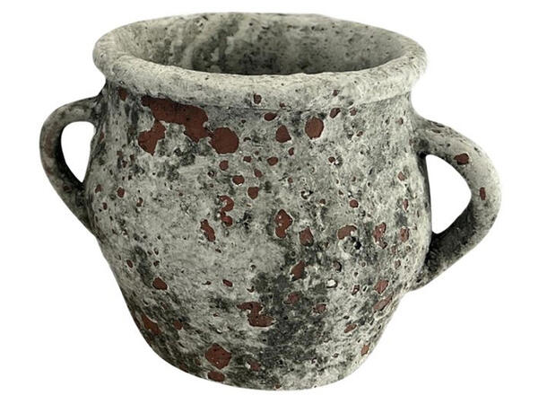 Blomsterpotte grå sement 23,5x19x19,5cm 