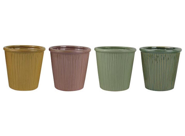 Blomsterpotte keramikk 17x16,5 4ass 